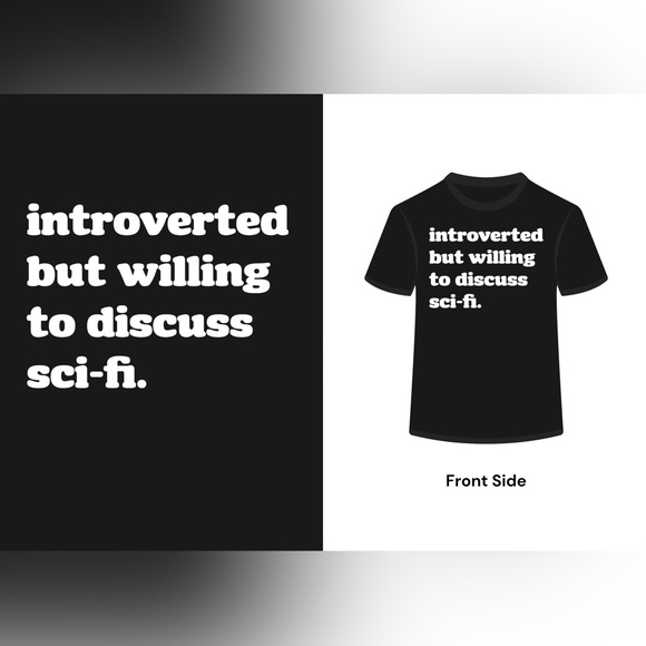 Introverted but willing to discuss funny t shirt - Picture 5 of 5